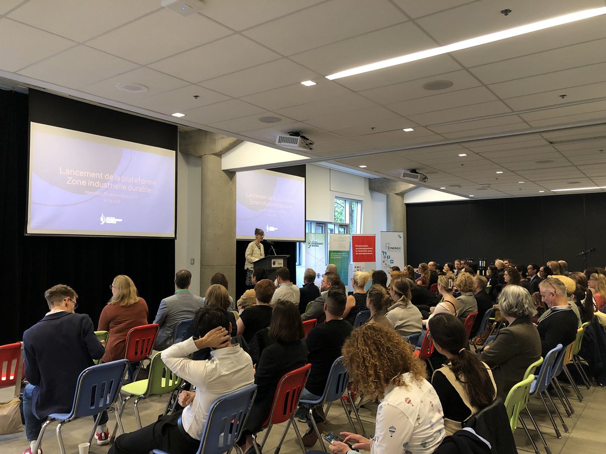 cremtl's tweet photo. C’est un départ pour le lancement de la plateforme #zoneindustrielledurable en compagnie de @PMEMTL! Merci @EspacePourLaVie pour l’accueil. https://t.co/C0h9enMjTW