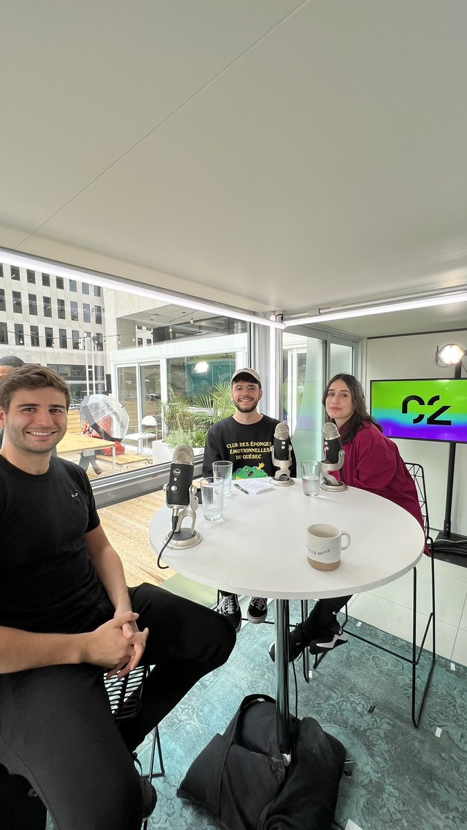 0x_society's tweet photo. Gm from @C2International! Great chat this morning with @maalavidaaa and @aeforiadesign about NFTs as a tool for artists 🪄 https://t.co/7afv68a1Lk