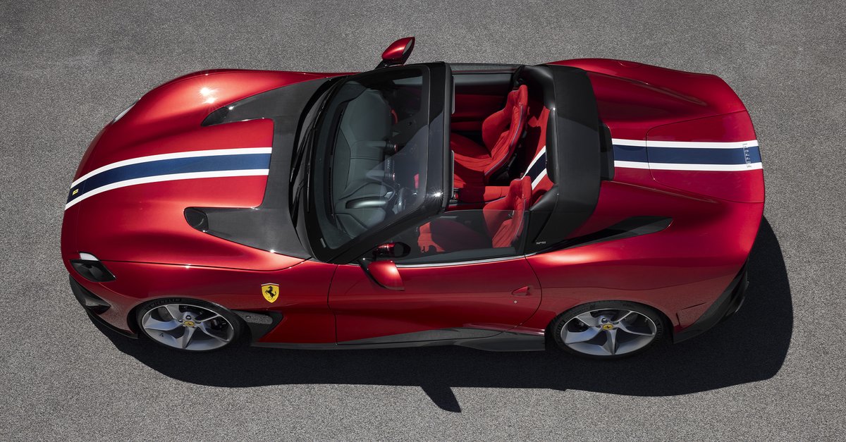 MeridienModena's tweet image. The latest addition to #Ferrari’s One-Off series, the #FerrariSP51 is joining the most exclusive group in Maranello’s range. This #FerrariOneOff's most striking feature is the total absence of a roof, accentuating its sporty character. ow.ly/r2iS50KVJsZ