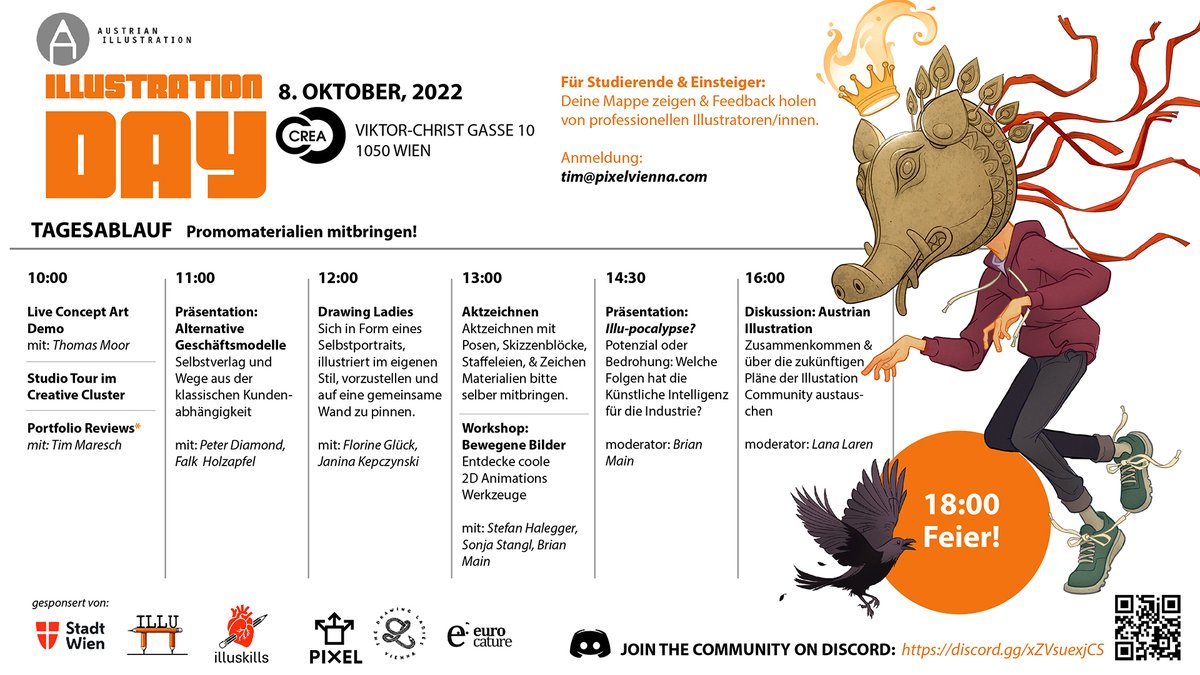Tentative Schedule for this year's Illustration Day (October 8th, in Creative Cluster)...