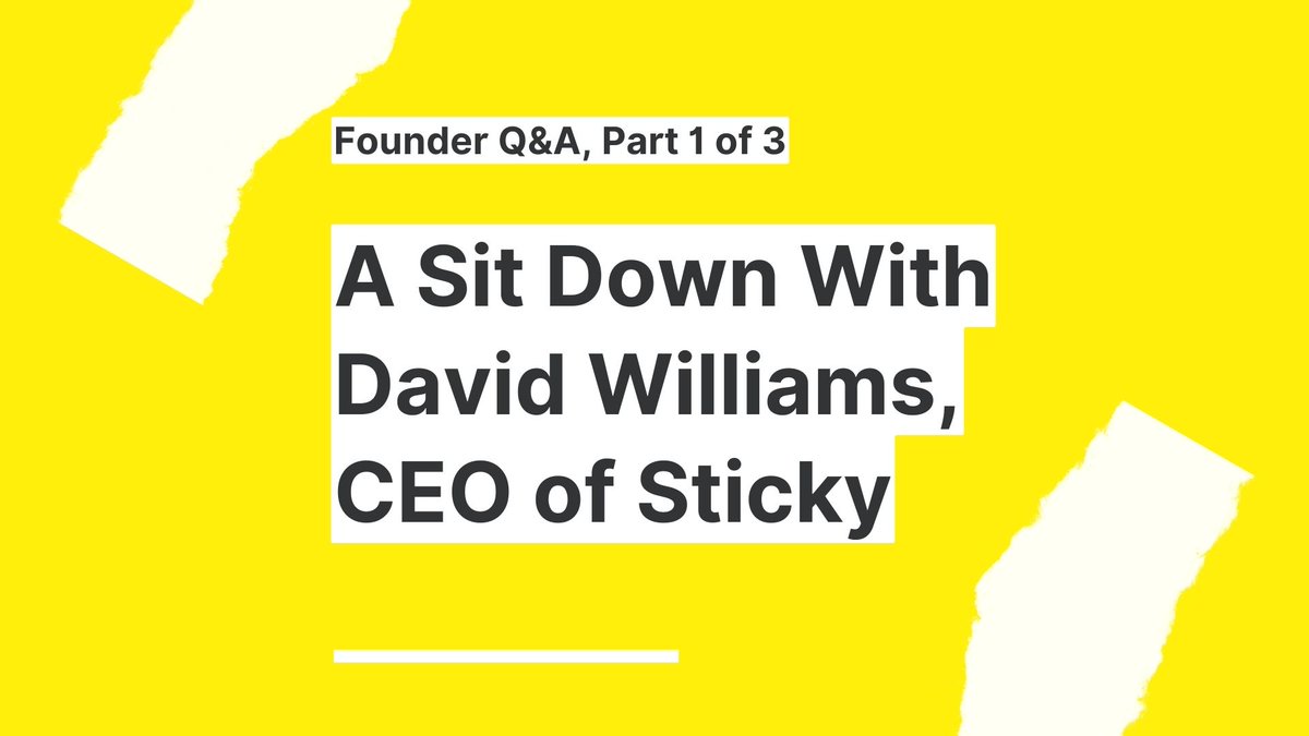 RealStickyApp's tweet image. Busy Work Has a New Enemy: A Sit Down With the CEO of Sticky

sticky.app/post/busy-work…