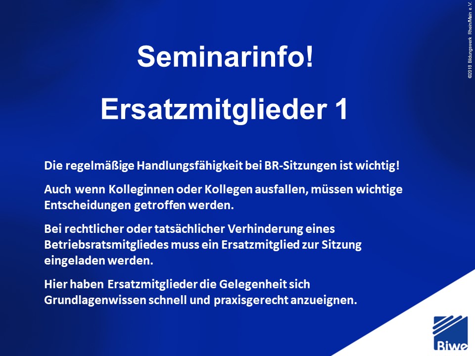 biwe_ffm's tweet photo. Ein Crashkurs speziell für Ersatz- und Neumitglieder und für wiedergewählte #Betriebsratsmitglieder, die ihr Wissen auffrischen wollen. Des Weiteren kann das Seminar auch für die #Schwerbehindertenvertretung interessant sein. https://t.co/88fYVrcHwS https://t.co/D6FR2czMl4