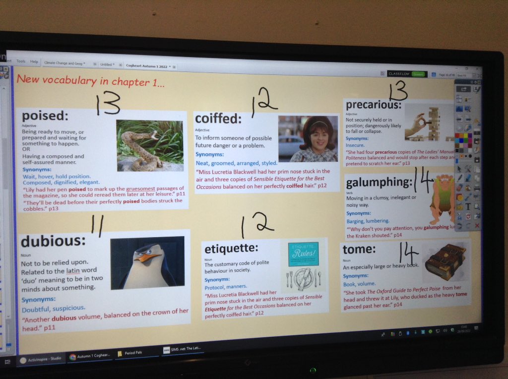 latimerprimary's tweet image. #ClassEH have been exploring new vocabulary in our whole class reading book, #Cogheart , and adding these words to our display. Great discussion Year 5! #LatimerReading
