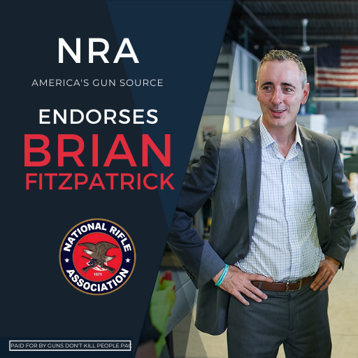 FridaysWithFitz's tweet photo. 🚨🚨Endorsement Alert!!!🚨🚨
Just in time for the #2ndAmendment Fest in Warminster, the NRA is pleased to put it's weight behind #2A champion @RepBrianFitz, who wants to bring Texas-style gun freedom to #PA &amp; #PA01.

"Open Carry Fitzpatrick" aka "Bang-Bang Brian" stands with us! https://t.co/LNis2Zag8b