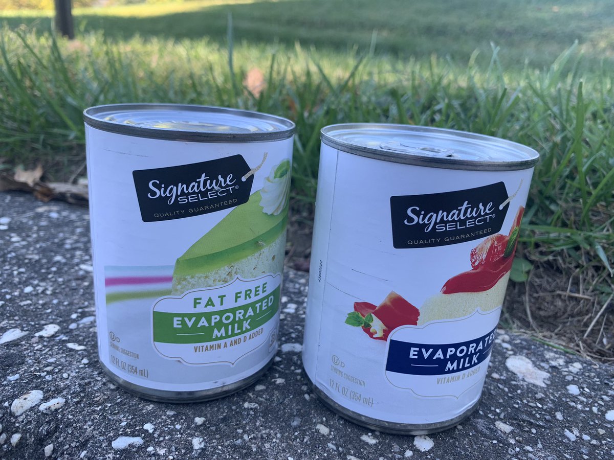 There are two cans of evaporated milk on the curb outside my house. Why? Wrong answers only. Or right answers if you have them. #milk #evaporatedmilk #cannedgoods #wronganswersonly