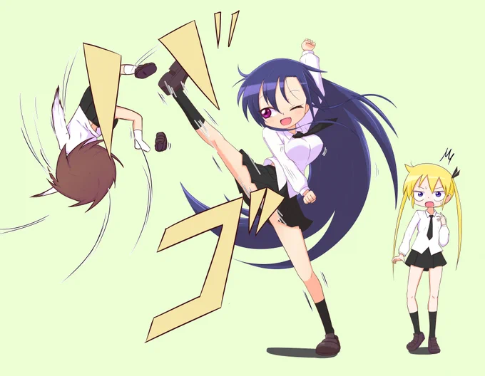 あぎりさんも蹴ったら想像以上に揺れたのでショックを受けるソーニャちゃんを描きました。 
