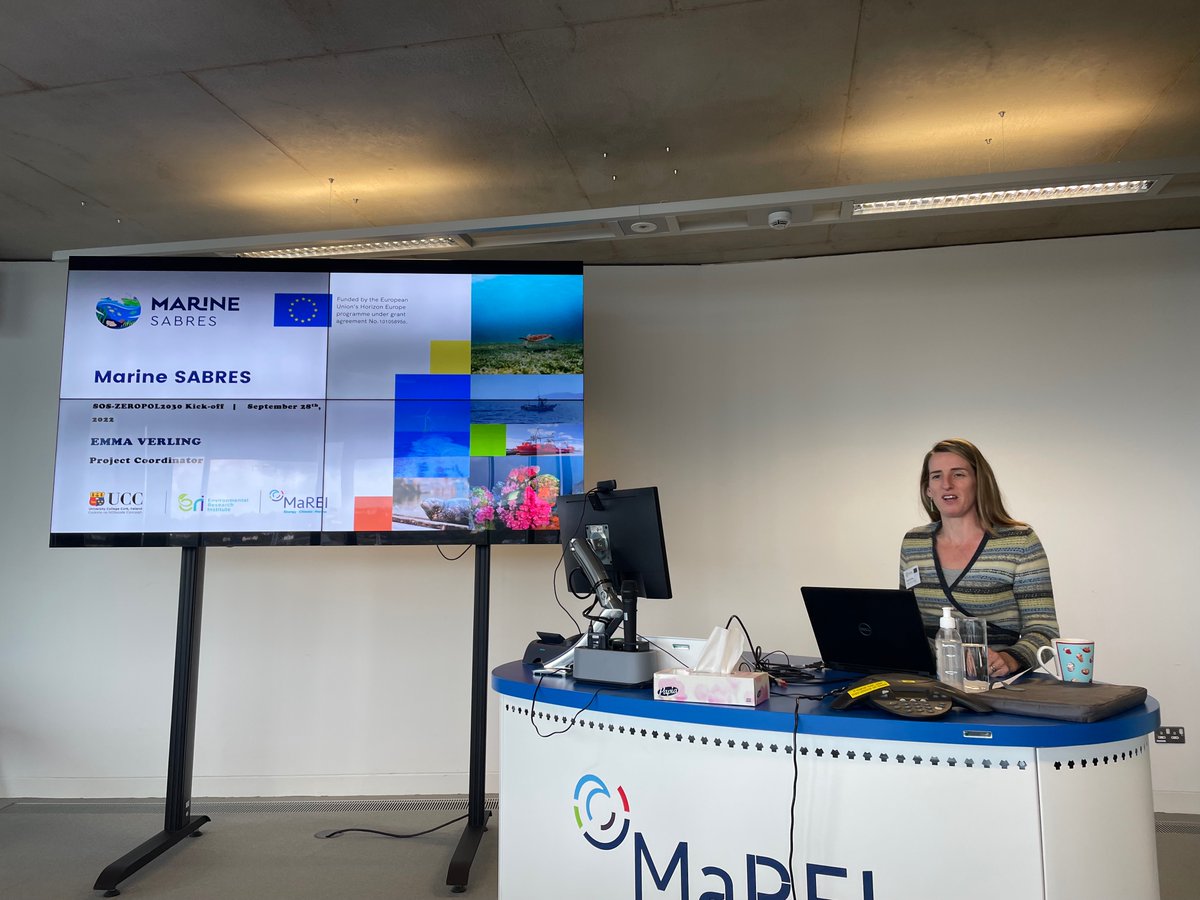 Marine SABRES Project (@marinesabres) on Twitter photo We were kindly invited to give a quick introduction to MarineSABRES at the <a href="/SourceToSeas/">Source to Seas - Zero Pollution 2030</a> project kickoff meeting today. Looking forward to potential synergies with this exciting project focusing on marine pollution!
<a href="/EUgreenresearch/">EU green research</a> <a href="/MaREIcentre/">MaREI</a> <a href="/VerlinGem/">Emma Verling</a> We were kindly invited to give a quick introduction to MarineSABRES at the <a href="/SourceToSeas/">Source to Seas - Zero Pollution 2030</a> project kickoff meeting today. Looking forward to potential synergies with this exciting project focusing on marine pollution!
<a href="/EUgreenresearch/">EU green research</a> <a href="/MaREIcentre/">MaREI</a> <a href="/VerlinGem/">Emma Verling</a>