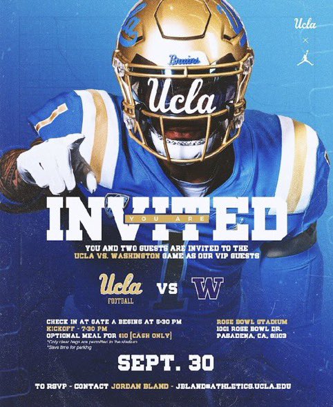 I’ll be at @UCLAFootball this Friday @CoachChev6 @UCLAFBRecruit @BrandonHuffman @MohrRecruiting @GregBiggins @alecsimpson5 @JeremyO_Johnson @ChadSimmons_ @SWiltfong247 @PrepRedzone @PrepRedzoneCA @westcoastpreps_ @TopPreps @FootballRecruit @_Vc_209 @pastorgrimshaw @On3Recruits