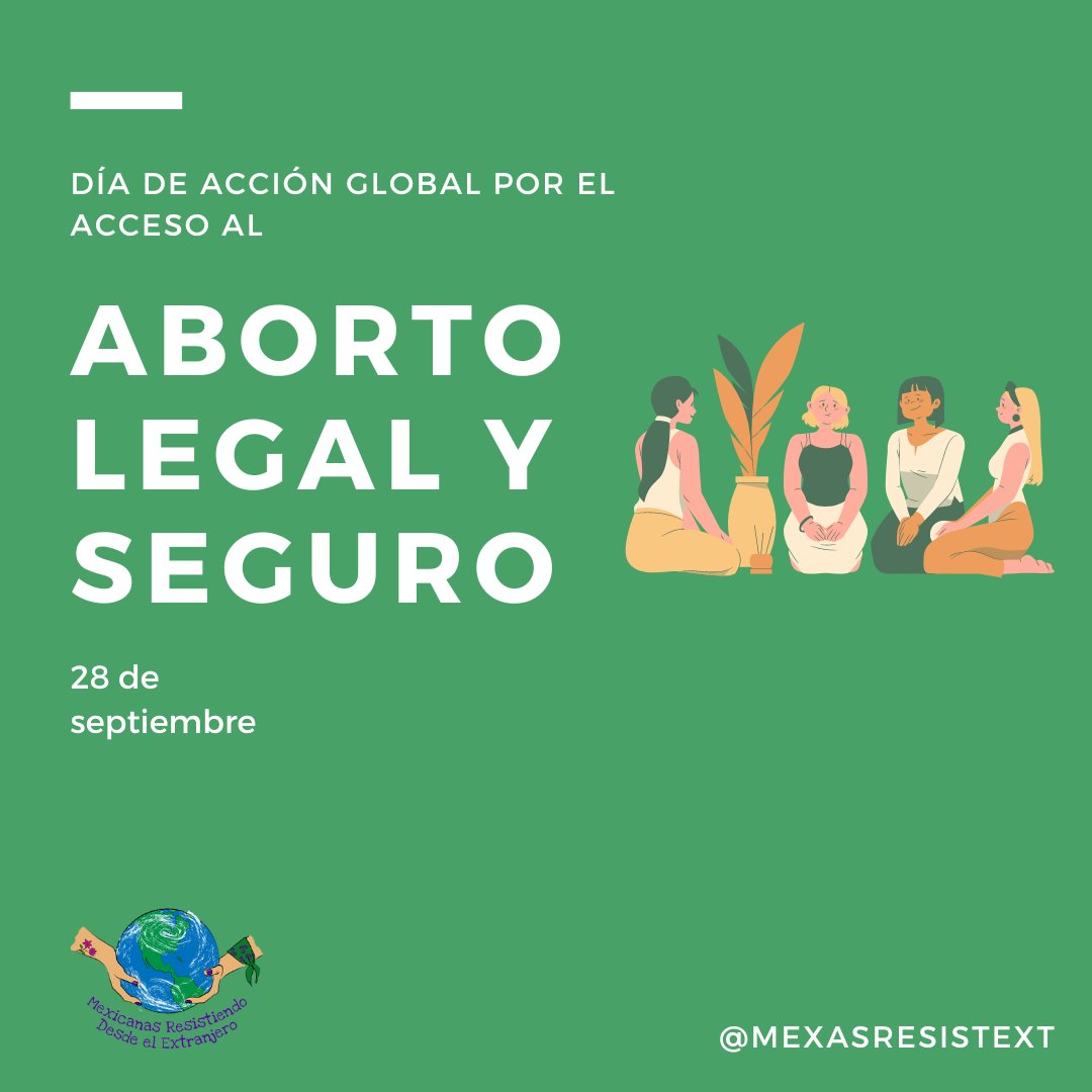 MexasResistExt's tweet photo. Ni una mujer más muerta por aborto clandestino.

Abortos libres y seguros en México, Latinoamérica y en el mundo. ✊💚

#28S #AbortoLegalYSeguro https://t.co/U77lNVSOqv