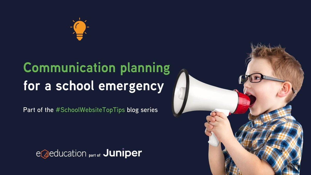 📣 Communication planning for a school emergency.
 
Read our tips to help you plan for when the unexpected happens: bit.ly/3Lf3ScO
 
#SchoolWebsiteTopTips