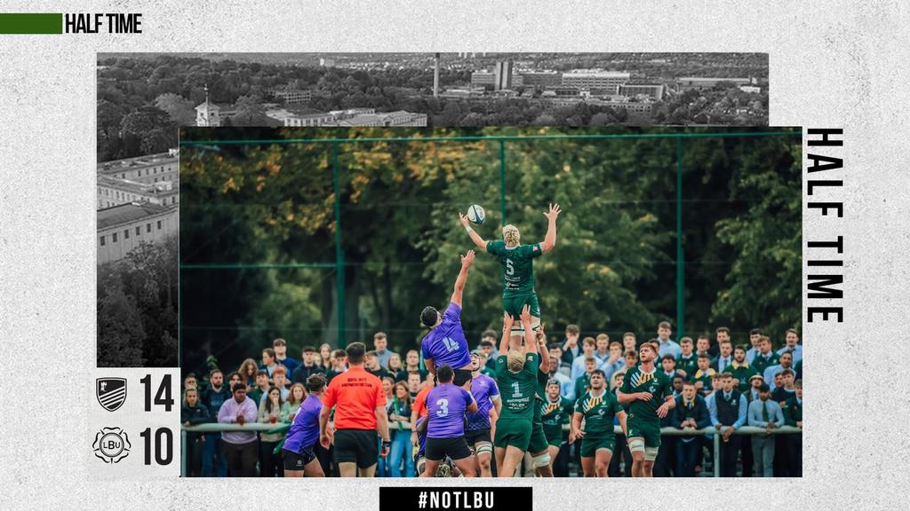 BUCSSuperRugby's tweet photo. How's that for a first half?! @UNRUC_ lead at the break, but you know the drill, in #BUCSSuperRugby, anything can happen. π₯ #NOTLBU https://t.co/KV8Rfer9OH