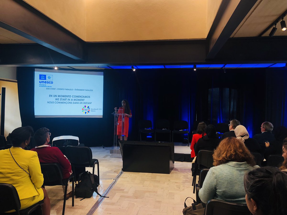 agenda21culture's tweet photo. 💬Kristin Sakoda, Director, Los Angeles County Arts &amp; Culture, representing @wccforum opens our joint session at #MONDIACULT2022 

Follow the session: https://t.co/kf3MAC6080 https://t.co/7YUIDxTXCK