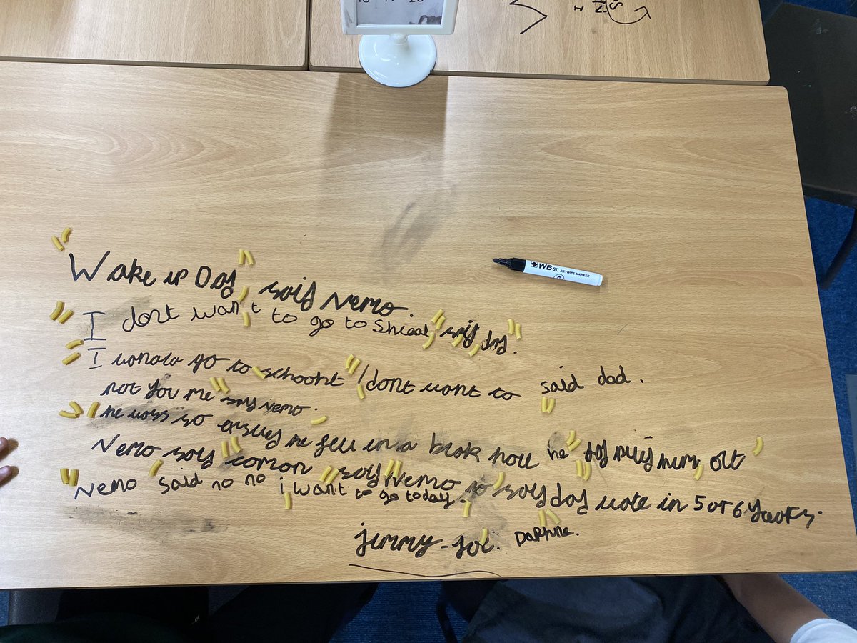 Year 3 Castle Batch (@y3castlebatch) on Twitter photo Y3 have been learning how to use direct speech punctuation. This morning they used macaroni to punctuate a conversation between Nemo and his Dad! Such a great effort with their learning partners and wonderful punctuation talk! Great job 👍🏻 <a href="/CastleBatch/">Castle Batch School</a> <a href="/mrstayloryr5/">@SallyTaylorCBPSA</a> <a href="/CBPSA_VP/">CBPSA Deputy Headteacher</a> Y3 have been learning how to use direct speech punctuation. This morning they used macaroni to punctuate a conversation between Nemo and his Dad! Such a great effort with their learning partners and wonderful punctuation talk! Great job 👍🏻 <a href="/CastleBatch/">Castle Batch School</a> <a href="/mrstayloryr5/">@SallyTaylorCBPSA</a> <a href="/CBPSA_VP/">CBPSA Deputy Headteacher</a>