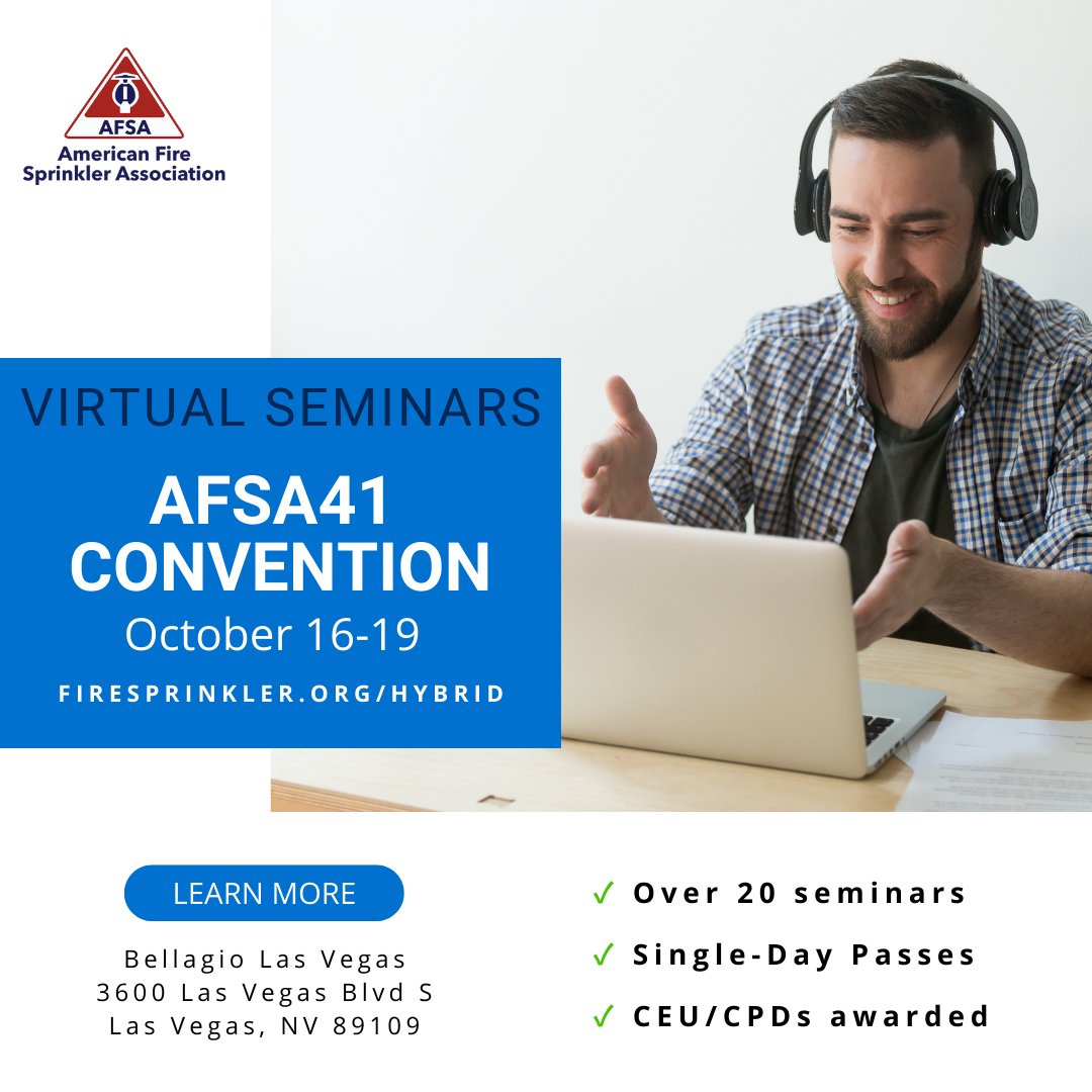 AFSA's tweet photo. πββοΈ Can't attend convention this year?
Earn CEU/CPD credits from the leisure of your own home or office! Seminars will be broadcast live from AFSA41 on October 16-19.
β
For more info, head to: https://t.co/SDxVPC1qdE
#AFSATrain #TrainTodayAFSA #SafeWithAFSA https://t.co/8oO4PilxIJ