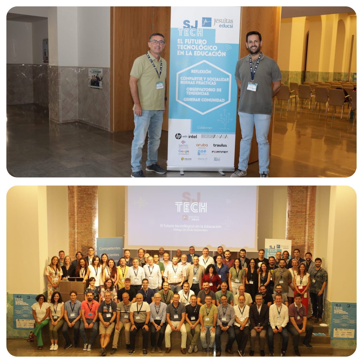 #Portaceli22 Nuestros compañeros, Alfonso Amaro y Carlos Expósito, han representado al colegio en el evento SJTECH, «El futuro tecnológico en la investigación», que ha tenido lugar en Málaga. 👨🏻‍🏫👨🏻‍💻