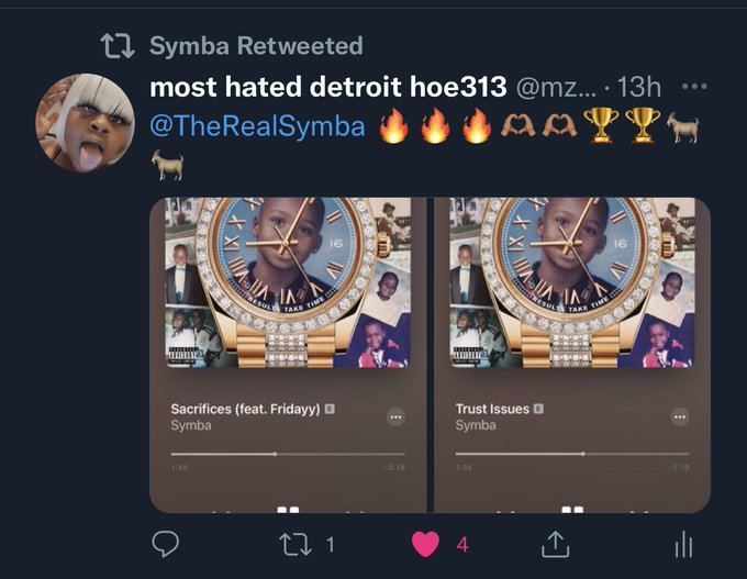 MY BABY @TheRealSymba retweeted ME JUST MADE MY DAY ☺️😊🤗🫶🏽🫶🏽❤️💕💕 https://t.co/PA9LQYxk02<a class="tags" target="_blank" title="On Twitter" href="/?out=eyJ0eXAiOiJKV1QiLCJhbGciOiJIUzUxMiJ9.eyJpYXQiOjE3MjI5MzY1NTAsImlzcyI6InR3cG9ybnN0YXJzLmNvbSIsIm5iZiI6MTcyMjkzNjU1MCwiZXhwIjoxNzU0NDcyNTUwLCJyZWRpcmVjdF91cmwiOiJodHRwczovL3R3aXR0ZXIuY29tL1RoZVJlYWxTeW1iYSJ9.919HV7QP4e1IZAVOJhmlxZeyKaS5ceuV_cpRZdJidar-1-Tmm2jnJVMaFncovoXgRfyfW-KFRFs3TWGUQtLfxA">@TheRealSymba</a>