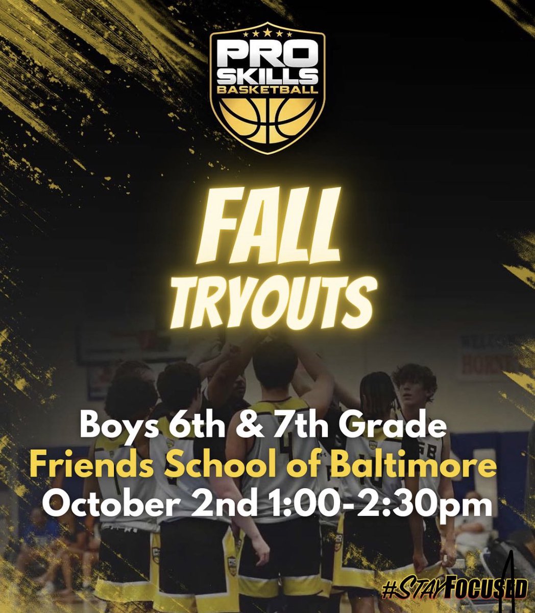 ChrisMcNeal22's tweet photo. Middle School 🏀 Programs &amp; Coaches

7th Grade Fall/Winter team tryouts with @ProSkillsBball are this Sunday at Friends School of Baltimore. Not too late to register ⬇️ 

https://t.co/LLeD8OFONH https://t.co/6Vl5xcqlVr