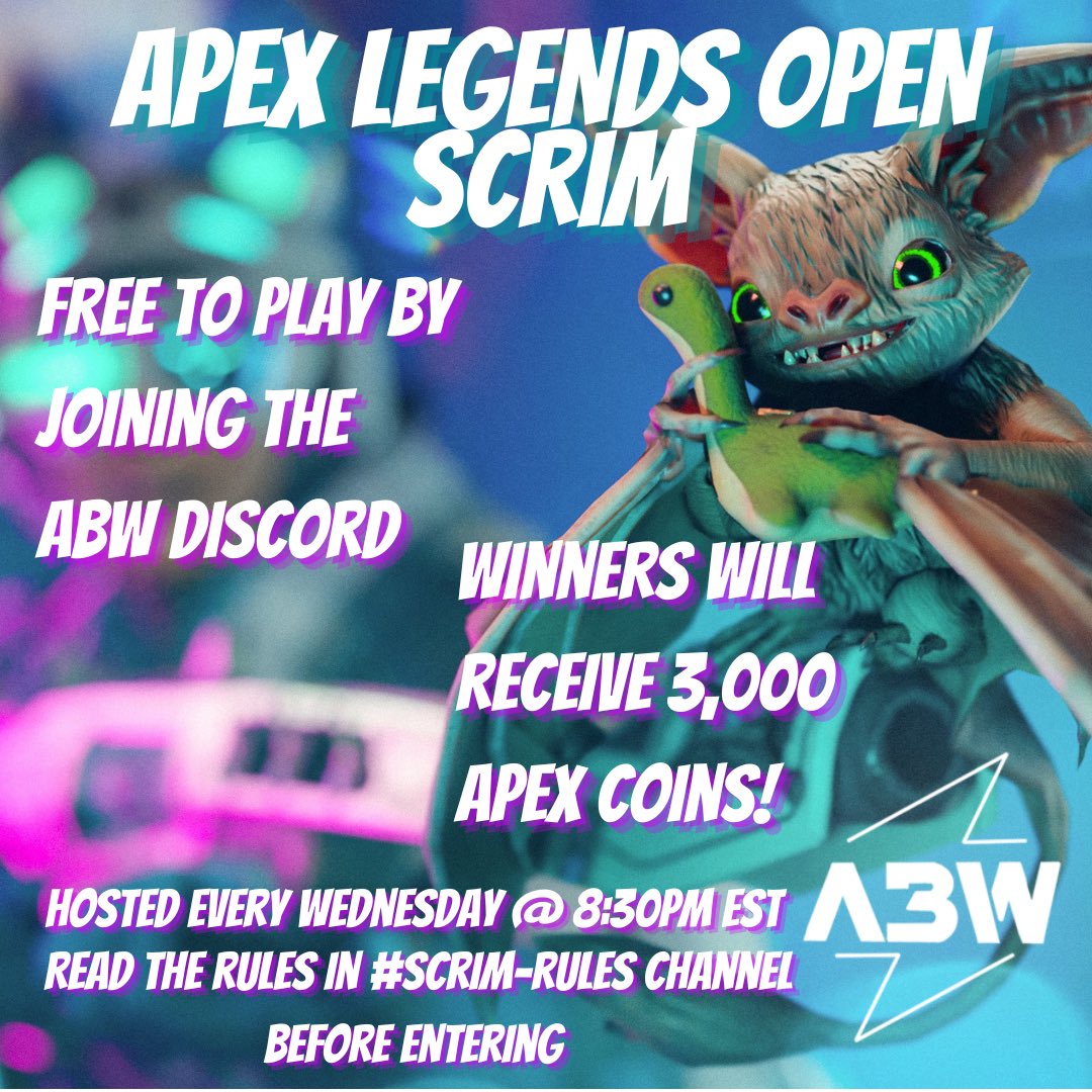 KnoxieGaming's tweet photo. It’s that time of the week again 😘 enter before 8pm EST to play in tonight’s open scrims with @TeamABW 👀 https://t.co/46aGTFhYW2