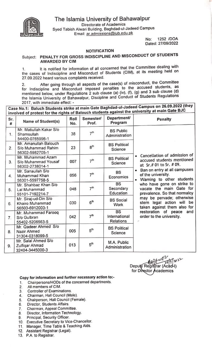 BSC_Bahawalpur's tweet photo. اسلامیہ یونیورسٹی بہاولپور انتظامیہ کی طرف سے بلوچستان کے طلباءَ  کو یونیورسٹی سے ایکسپل کرنا طلبا کو اپنے جائز مطالبات دور کرنے کی کوشش جس کے خلاف احتجاج میں مزید تیزی لائیں گئے
                                بی ای سی بہاولپور 
اسلامیہ یونیورسٹی بہاولپور میں بلوچ طلبہ  کی طرف https://t.co/3IkCa8wOt1