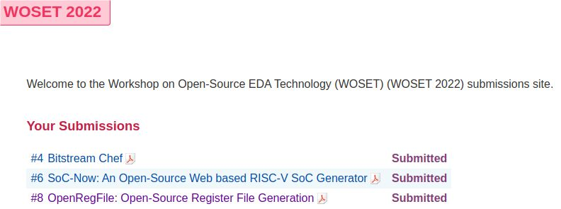 __talha__1's tweet photo. Abstracts of 3 projects have been accepted in WOSET22 - Workshop on Open-Source EDA Technology 2022, virtually co-sponsored by ICCAD 2022. https://t.co/WcRbDeQOCX