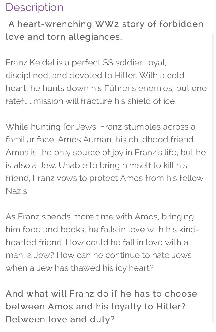 AdalineReads's tweet photo. Hi @NetGalley ! It’s 2022, how is a book with a Nazi that literally kills Jews, falling in love with one, in any way shape or form okay? Also the blurb saying he has to chose between hitler or love? WTF
#NetGalley #fracture https://t.co/nSg3EDQtAf