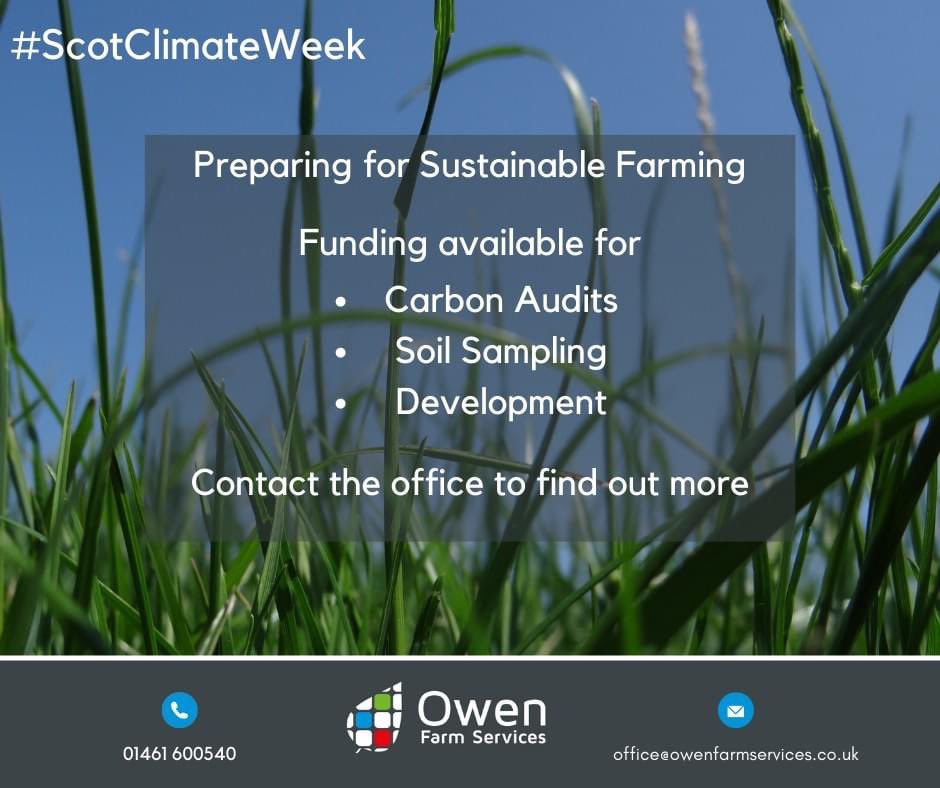 farmadvice's tweet photo. This week is #ScotClimateWeek!

For more information on how to access Preparing for Sustainable Farming funding please get in touch with the office and one of the team will be happy to discuss the options with you.

#SustainableFarming https://t.co/NwByrz4zLn