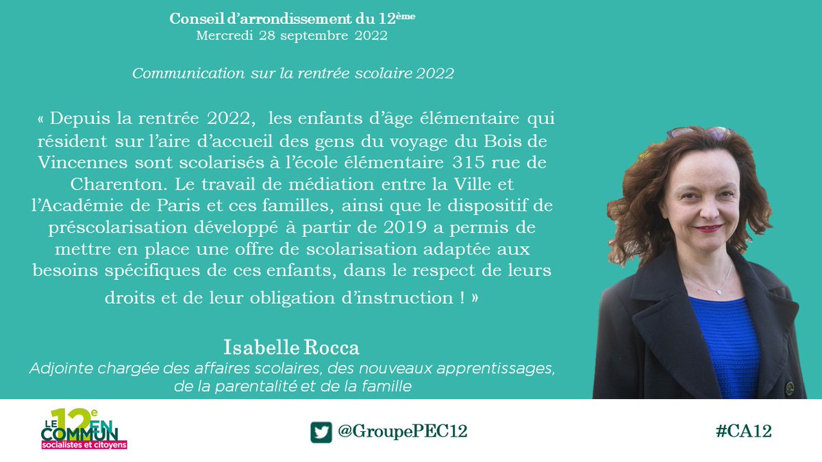 groupePEC12's tweet photo. Lors de la communication sur la rentrée scolaire en #CA12 @isabelle_rocca a rappelé les défis de la rentrée scolaire 2022 et les différents dispositifs mis en place à #Paris12 pour répondre aux besoins pédagogiques dans un environnement scolaire sain et serein   
👇 https://t.co/lILMTDvMWX