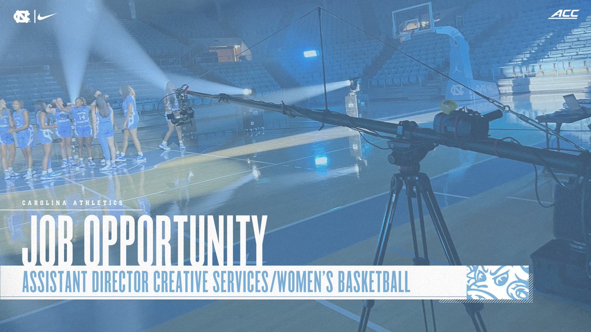 Excited to find another great creative talent to join our team in Chapel Hill! Assistant Director Creative Services/Women’s Basketball Videography ... apply here unc.peopleadmin.com/postings/241142 #GoHeels