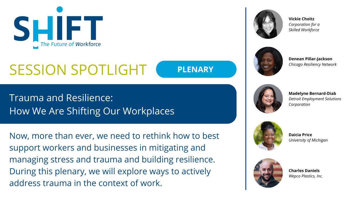 National_Fund's tweet photo. Plenary starting at 2 p.m.! Trauma and Resilience: How We Are Shifting Our Workplaces. #SHIFTWorkforce. https://t.co/SvCJHXBm35 https://t.co/rf3epbhfMI
