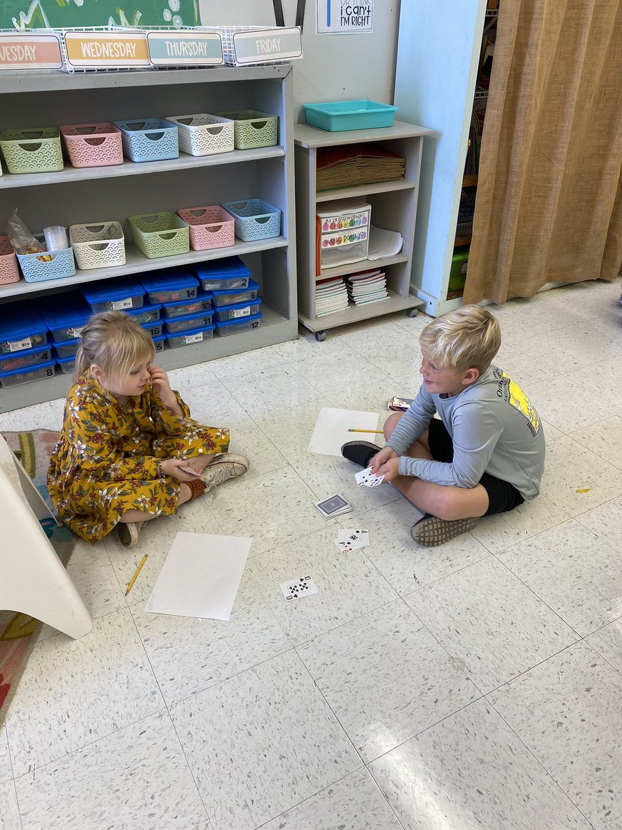 LauraParkerGWT's tweet photo. Math fluency games making 10! Mrs. Broadfoot’s 1st graders are so into it! Total engagement = skill building! https://t.co/Cq2oDUNJsS