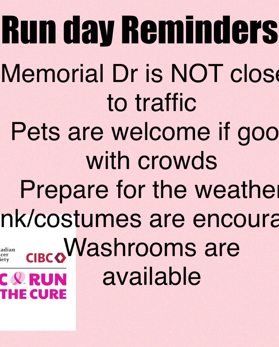 CBCF_NorthBay's tweet photo. #CIBCRunfortheCure #northbay  #northbayontario We can’t wait to see you on Sunday. Here are some details https://t.co/2ytycFzhJw