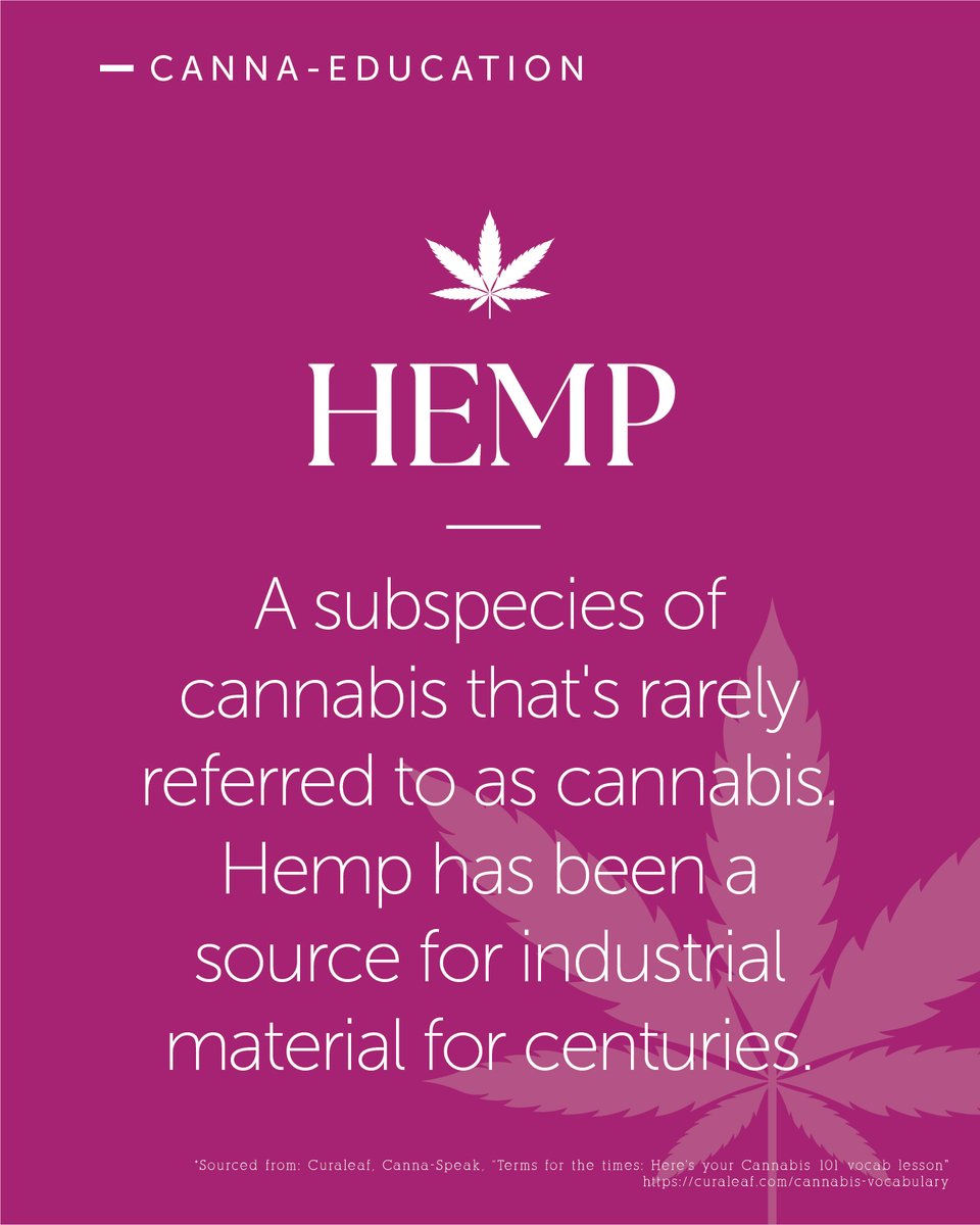 HighBridgePrem's tweet photo. #Hemp has actually been a source for industrial #materials for centuries.However, more recently, it has been in the #spotlight as a source of the non-psychoactive cannabinoid, #CBD, which you’ll find in many #bodycare products and #edibles.
.
#facts #didyouknow #weedwords #DYN https://t.co/Yrd0HySNMi
