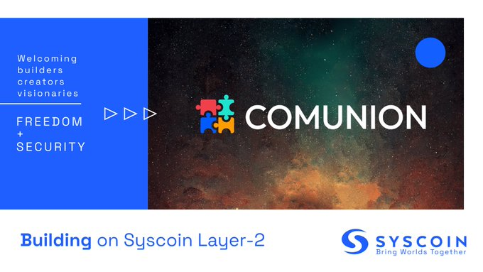 WEconomyX's tweet photo. It's a big step forward to #Comunion that join @syscoin  ecosystem, becoz #Syscoin Layer2 will basically change #Web3 game-rules without doubt which will generate next generation #Web3 innovation revolution. So Comunion is devoted migrating tons of developers to #buildingOnRollux https://t.co/v1Ne7c61Ud