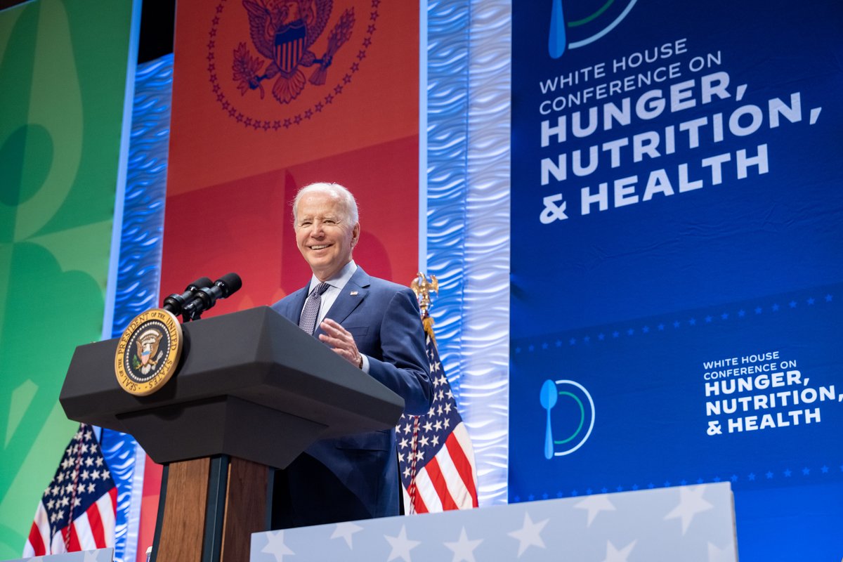 It has been decades since the first White House Conference on Hunger, Nutrition, and Health. And in that time, we've learned so much more about nutrition and health.

I'm proud to convene again – I know together we can make America a stronger, healthier nation.