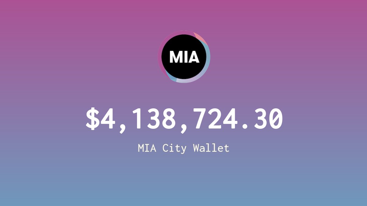 MiamiCoin City Wallet tweet media