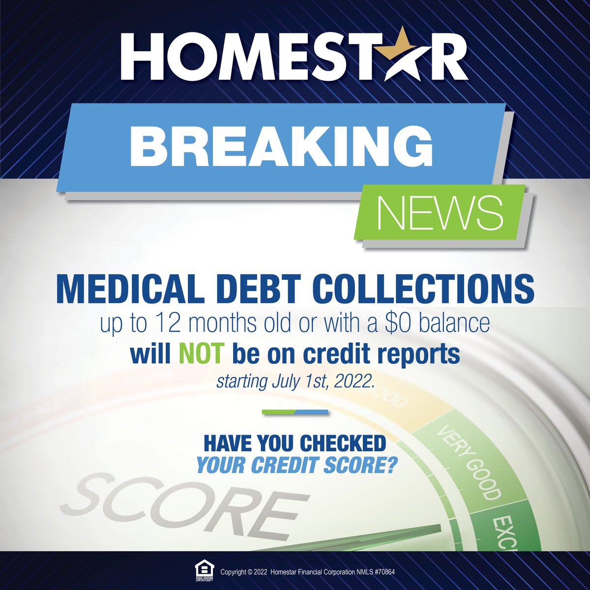 CreasiaMlo's tweet image. Not only will your recent medical debt collection balances not appear on your credit report from the last 12 months, but if you have a $0 balance, it will also not appear. Contact HOMESTAR today to start your homebuying journey!

#creditscores #chooseHOMESTAR #medicaldebt
