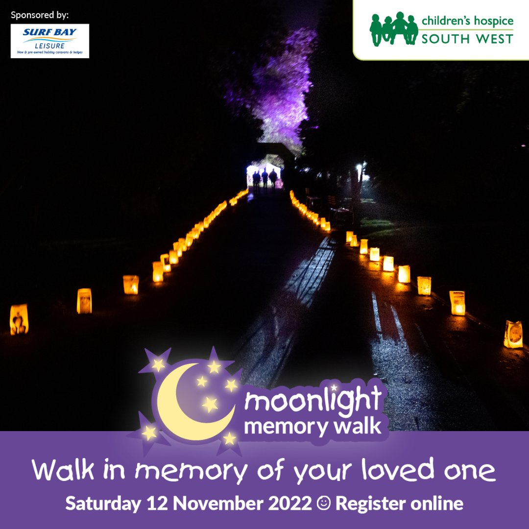 CHSW's tweet image. .@CornwallHour Walk in memory and celebration of your loved ones at our Moonlight Memory Walk, being held at @HeliganGardens on 12 November💜
There's just 5 days left to get your early-bird tickets 👇chsw.org.uk/moonlight 

#cornwallhour #chswmoonlight