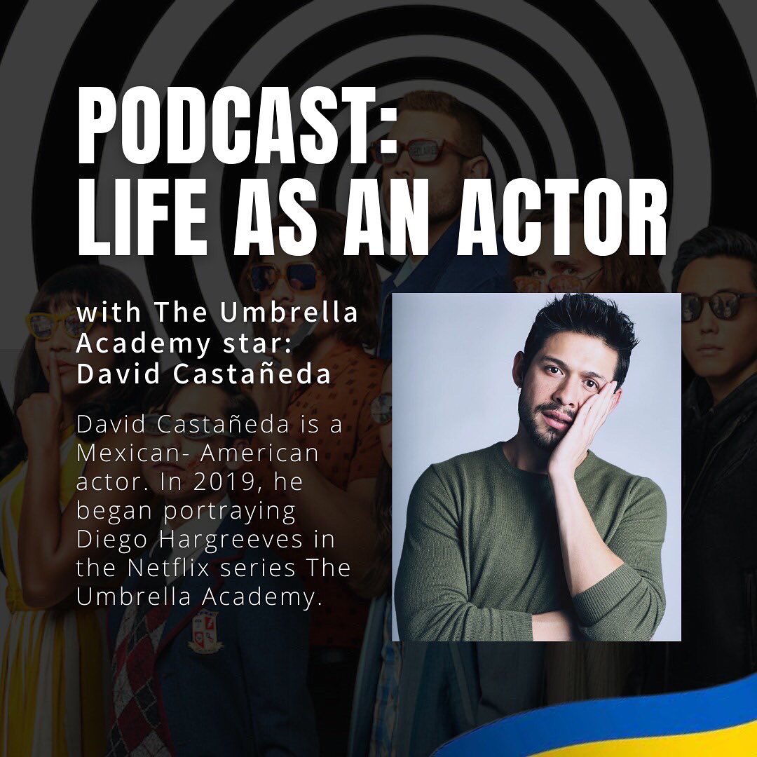 LISTEN NOW: “LIFE AS AN ACTOR” with “The Umbrella Academy”☔️ star David Castañeda in aid of UNICEF, the Ukraine Emergency Appeal. Podcast now available at our website and Spotify (link in bio) 🎧