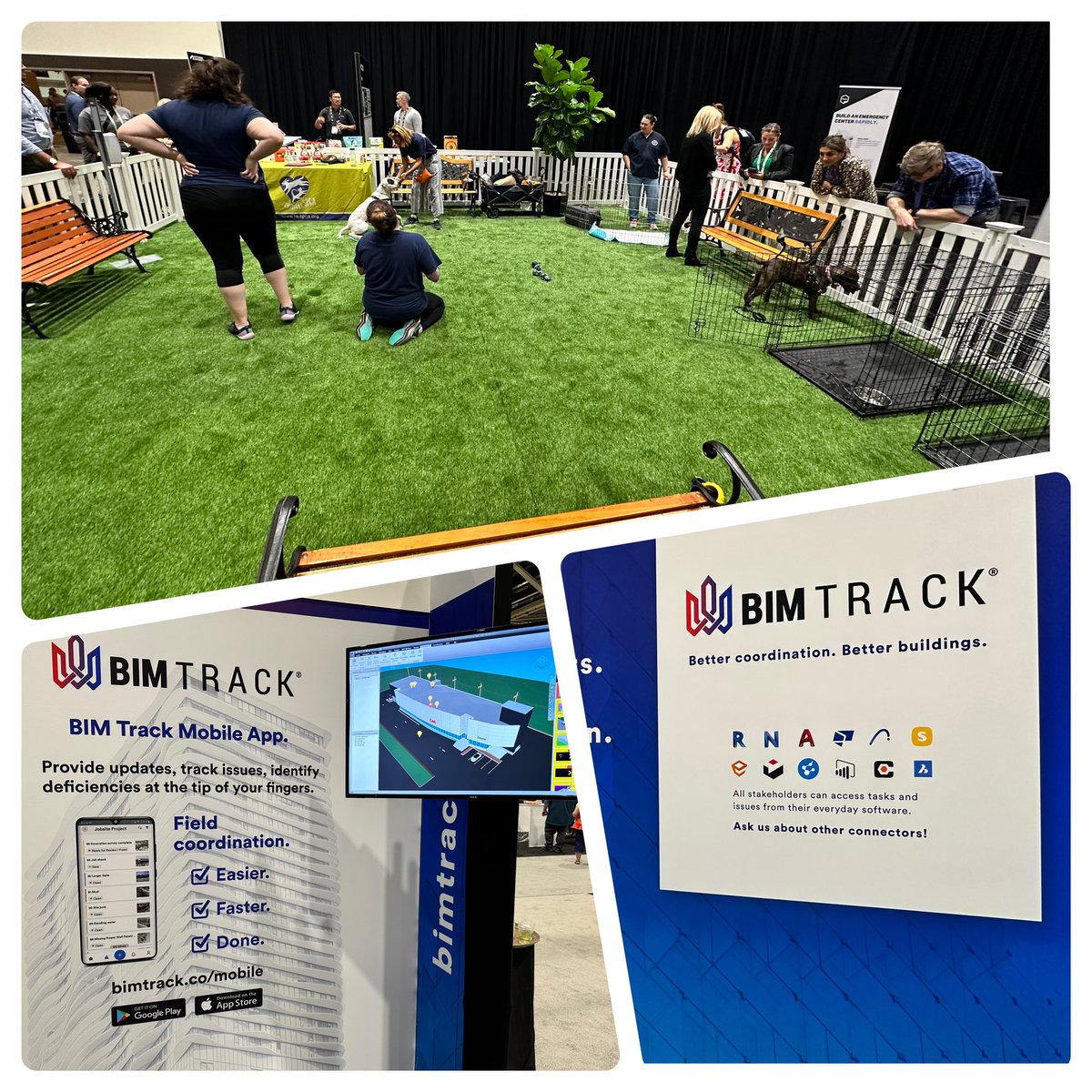 johnbarkwell's tweet photo. Puppies and @BIMTrack, all is well at #au2022 https://t.co/n6eY8RbTjR