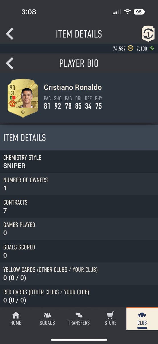 jdeze31's tweet photo. Can’t believe I no packed CR7 last night 😅 #fifa23 https://t.co/f3bgMahtPv