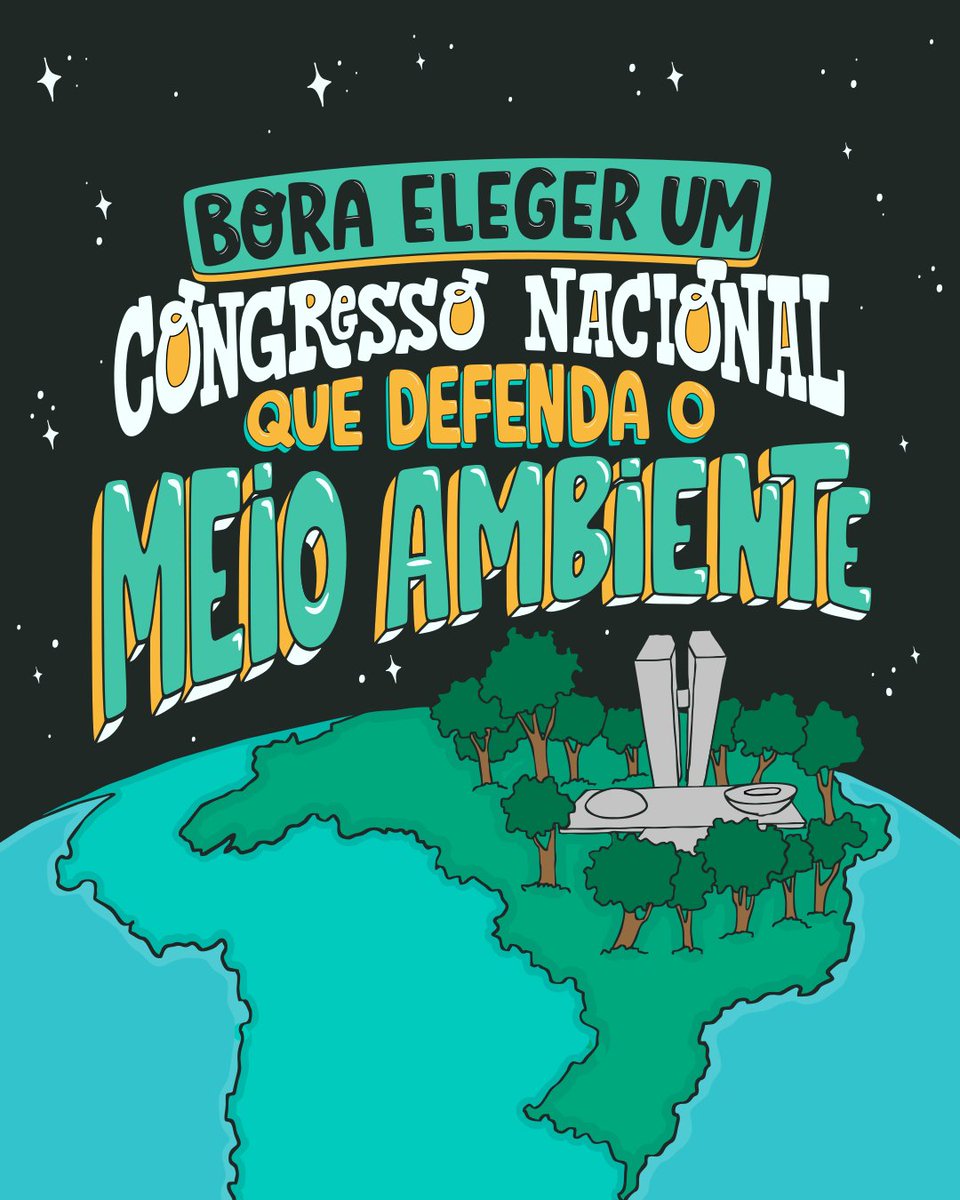 ✊✨ Bora exercer a nossa cidadania. É a nossa chance de eleger um congresso nacional comprometido com o meio ambiente e a dissolução das desigualdades sociais.