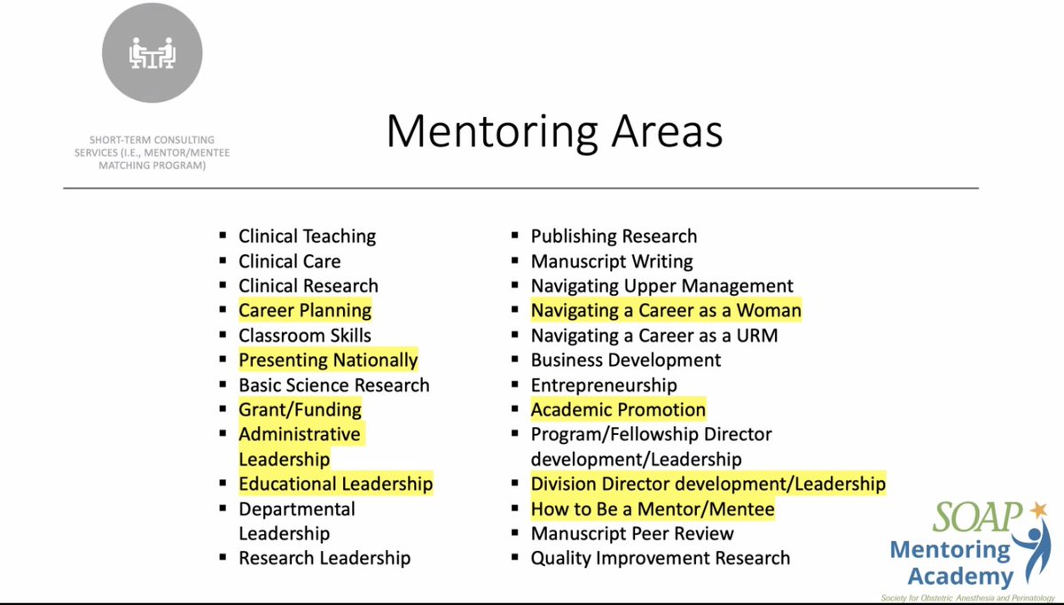 Beyond excited to see the @SOAPHQ Mentorship Academy kick-off the mentor/mentee program @FeycePeralta - check the mentoring areas 👇👇 Join @SOAPHQ for this novel membership value -networking and brainstorming :)🥰