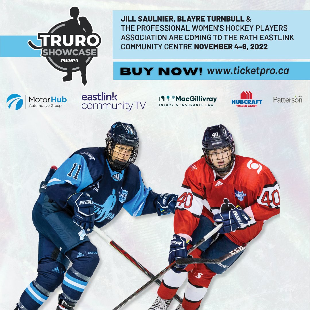 Rath Eastlink Community Centre (@centrerath) on Twitter photo Jill Saulnier <a href="/jill_saulnier/">jill saulnier</a> , Blayre Turnbull <a href="/katbt617/">Blayre Turnbull</a> and the Professional's Women's Hockey Players Association @PWHPA are coming to the Rath Eastlink Community Centre in Truro Nova Scotia November 4 -6 2022. Buy tickets NOW! …heastlinkcommunitycentre.ticketpro.ca/en/pages/RECCS… Jill Saulnier <a href="/jill_saulnier/">jill saulnier</a> , Blayre Turnbull <a href="/katbt617/">Blayre Turnbull</a> and the Professional's Women's Hockey Players Association @PWHPA are coming to the Rath Eastlink Community Centre in Truro Nova Scotia November 4 -6 2022. Buy tickets NOW! …heastlinkcommunitycentre.ticketpro.ca/en/pages/RECCS…
