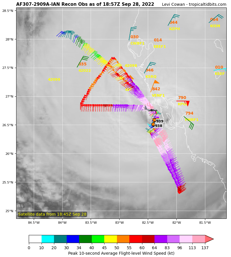 ZachCoveyTV's tweet photo. BREAKING | Air Force Hurricane Hunters are penetrating the western eyewall of #Ian. This is the worst side of Ian. There was a lot of question marks on if they even would. At the end of the day, the pilots decided to go for it. Now we await the data. https://t.co/8i44TQvqqF