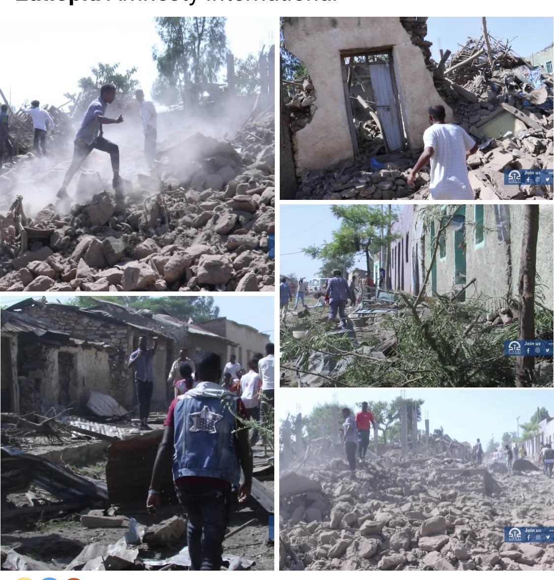 A mother screaming “my son, my son”.

A daughter screaming “where is my mom?”.

A brother screaming “my brother, my brother”.

Aerial bombardment by Eritrean gov’t in Adi Daero, Tigray. Ethiopia &amp; Eritrea continue their #TigrayGenocide campaign <a href="/StateDept/">Department of State</a> <a href="/UN_HRC/">UN Human Rights Council</a> 
<a href="/MikeHammerUSA/">Mike Hammer</a>