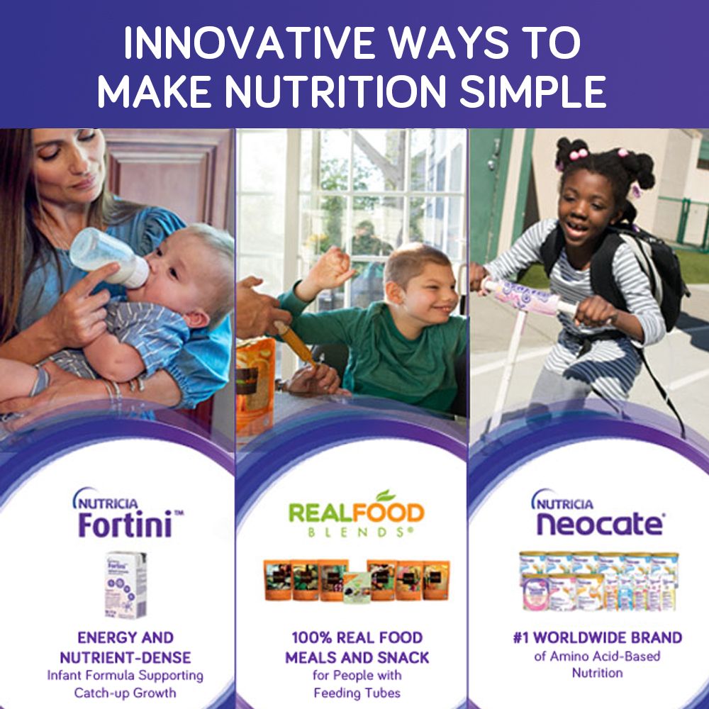 NutriciaUs's tweet photo. Attending #NASPGHAN this year? Join us at booth 404 &amp; 406 from October 13-15th and learn more about how Nutricia products, @RealFoodBlends, @Fortini_US  &amp; @neocate can help support your patients. https://t.co/wrw7nDoiSP
