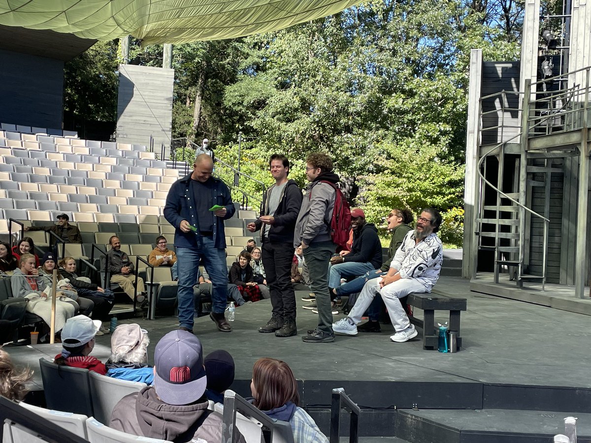 Today, the Shakespeare &amp; British Lit classes attended <a href="/americanplayers/">APT</a> Hamlet. What a great show! The students also stayed for a talk back with the actors after the show.