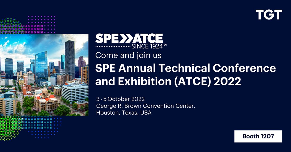 SPE ATCE 2022 returns to Houston, Texas, USA.

Come and visit our team from October 3-5 at booth 1207, George R. Brown Convention Center. 

Register here: atce.org/attend

@SPEtweets

#Events #ThroughBarrierDiagnostics #DecarboniseWithDiagnostics #OilandGas