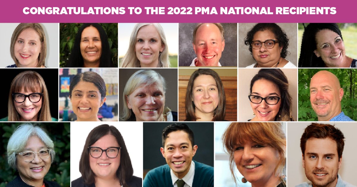 ISED_CA's tweet photo. Congratulations to this year’s recipients of the #PMAwards! 🎉

Read more about these exceptional educators: https://t.co/PCIujS7cl1 https://t.co/Mqe1AzaRKK