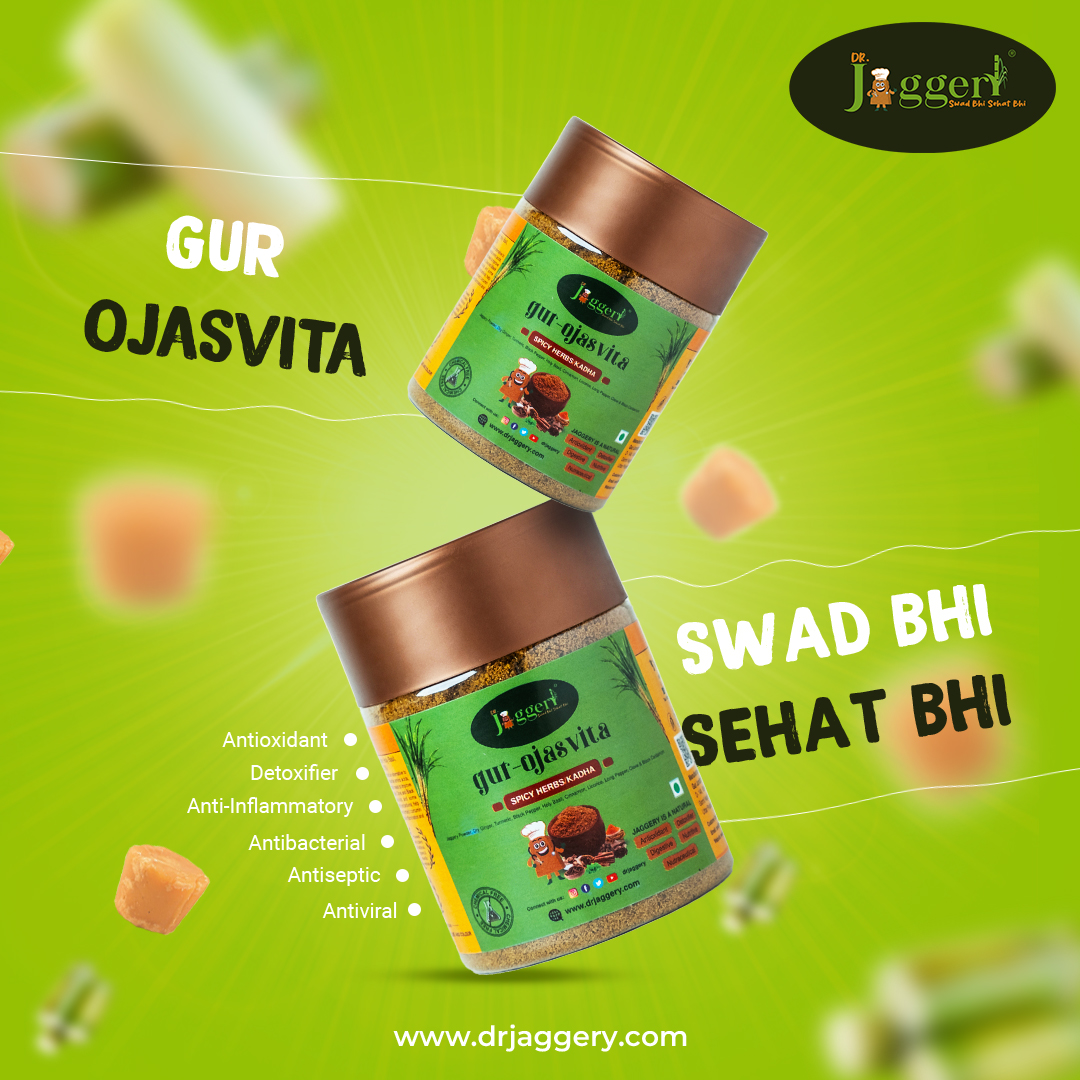 Introducing Dr. Jaggery's Gur Ojasvita!
It has multiple benefits such as:
Antioxidant
Detoxifie
Anti-inflammatory
Anti-bacterial
Anti-septic
Anti-viral

Our Gur Ojasvita is a powerful combination of ingredients that can help improve your health.

drjaggery.com   

#Gur